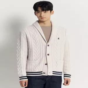 [빈폴멘]아란 숄넥 카디건  아이보리 (BC5Z5AC440)