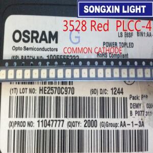 100pcs LSE6SF-V2BA-1-1 LS 오스람 3528 레드 PLCC-4 일반 음극 슈퍼 밝은 LED 미등 SMD  원본