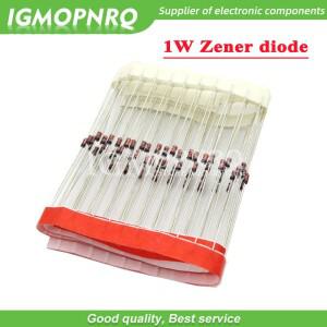 100pcs 1W 제너 다이오드 DO-35 1N4742A 12V 11V 10V 1N4739A 9V1 8V2 7V5 6V8 6V2