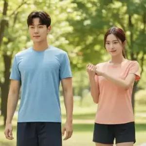 [콩심팥심]무지 반팔티 남녀공용 쿨티셔츠 운동 반팔티 쿨티 헬스티 런닝