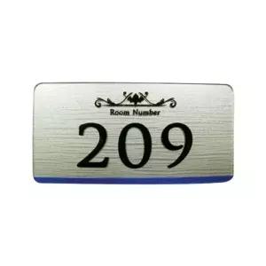 세모네모 헤어라인 사각호수판 금색 3500G - 개 (1개입) 현관번호판 현관호수판 방