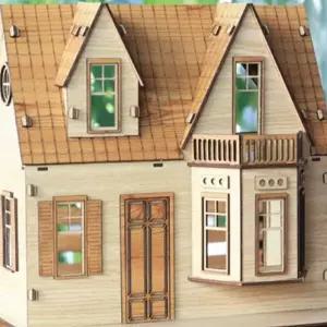 3D나무입체퍼즐 Shirley Temple House 프라모델 모형 3BBBF