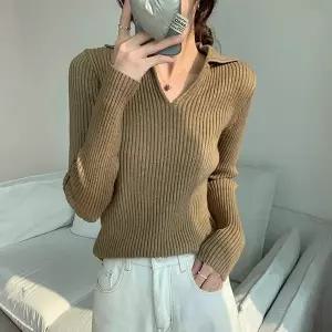 카라 골지 4컬러 겨울 데일리 긴팔 니트 LK T009