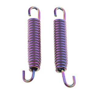 2Pcs 65mm 오토바이 배기 파이프 머플러 스프링 후크 스테인레스 스틸 우수한 강도 및 외관