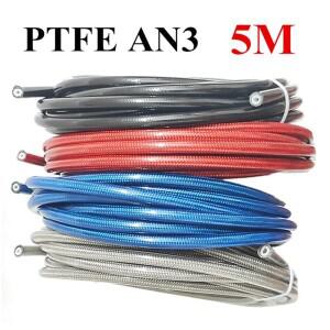 오토바이 AN3 5 메터/몫 땋은 스테인레스 스틸 PTFE 브레이크 라인 호스 유체 유압 가스 오일 연료 튜브 파