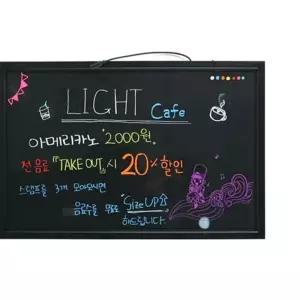 LED 형광 블랙 보드판 입간판 음식점 판매점 광고판 블랙보드 인테리어메뉴판 34DD1