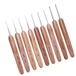 10P 대나무 코바늘세트 이쁜코바늘 뜨개바늘 뜨개실 뜨개질바늘 뜨개질용품 손뜨개소품 실용적 CCD4D