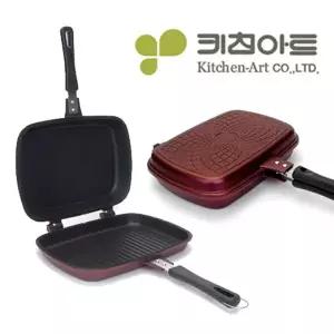 키친아트 양면 팬 생선구이 스테이크 세라믹 코팅 GST MNS