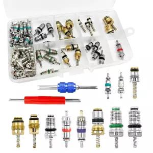 자동차 에어컨 R12 R134a 밸브 코어 수리 키트 102pcs