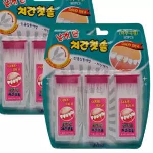 아이디어 날개단 치간칫솔 180개 대용량 위생포장 세트 2개 치석제거 잇몸관리 4FEDC