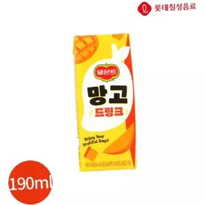 롯데 델몬트 망고 드링크 190ml 32개 카페용