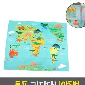 벽걸이 세계지도 공룡 창문가리개 인테리어천 티비가 기타주방잡화 E2B41