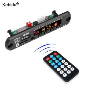 KEBIDU 9V 12V 자동차 라디오 스테레오 MP3 WMA 디코더 보드 오디오 모듈 USB TF 블루투스 무선 플레이어