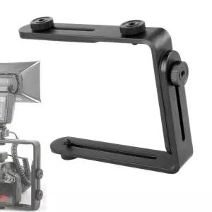 듀얼 L 플래시 확장 브라켓 플레이트 카메라 DSLR 액션캠 연결 0A4C1