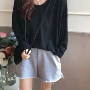 루즈핏 후드 간절기 얇은 트임 여자 후드티 와플 긴팔 2색 F657D