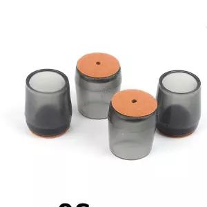 원형 반투명 펠트 의자캡 4pX2개 20mm 바닥긁힘방지 의자커버 체어슈즈 E1F96