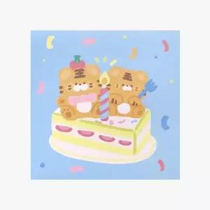 생일 축하 팝업 카드 세트 호랑이 입체 편지 엽서 3D