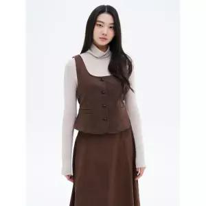 에잇세컨즈 스웨이드 베스트 브라운 4684407