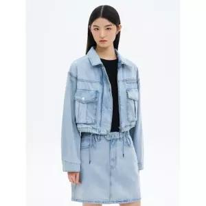 에잇세컨즈 데님 크롭 자켓 스카이 블루 4847167
