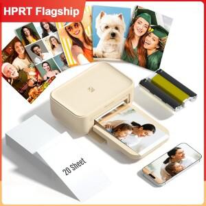 HPRT CP4100 감열식 포토 프린터 4x6인치 블루투스 무선 데스크탑 즉석 사진 용지 20매 및 리본 포함