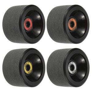 파티킬 65mm 78A 롱보드 휠, ABEC-11 베어링, 스케이트보드용 소프트 크루저 휠 스트리트 4팩, 스케이트보드 PU 프로스팅, 블랙