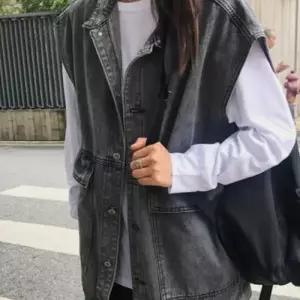 블랙진 데일리 시크하고 도도한 오버핏 베스트