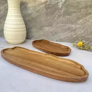 식 나무 차 커피 트레이 디저트 사탕 접시 장식 빵 스낵 케이크 음식 식기