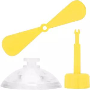 아라목스 바이크 헬멧 프로펠러 장식용 흡착컵 고무 및 플라스틱 오토바이 노란색