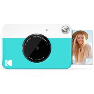 KODAK PRINTOMATIC 풀컬러 즉석 인화 디지털 카메라 ZINK 2X3인치(5.1X7.5CM) 접착식 사진 용지 5MP 휴대용 생일 크리스마스 명절 선물용 파란색 창의적인 즐거움