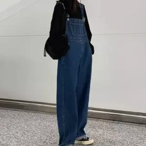 여자 데님 멜빵바지 점프수트 코디 봄패션 청멜빵바지