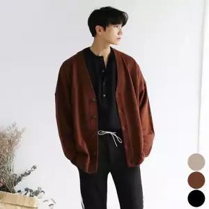 루즈핏 캐주얼 남자 V넥 간절기 버튼 아우터 가디건 꽈베기 니트 라운드 여성 봄자켓