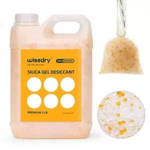 wisedry 실리카겔 비즈 재사용 가능 색 건조제 벌크 오간자 파우치 12개 2.3kg
