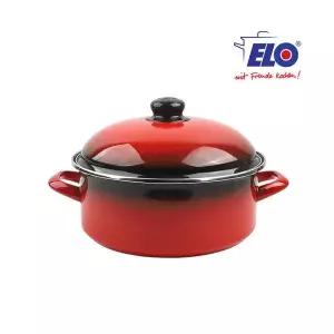 ELO 빨강법랑 일반형 24cm / 양수냄비 / 법랑