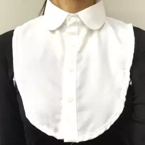 쉬폰 페이크셔츠 목카라 라운드 페이크카라 화이트