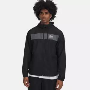 매장정품 UNDERARMOUR 언더아머 1361621-005 블랙 UA 스포츠스타일 남성 윈드브레이커 재킷 바람막이 발수