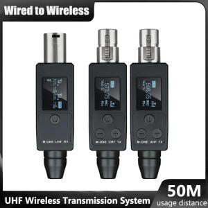 2채널 UHF 무선 마이크 변환기 동적 기타 수기  어댑터 용 XLR