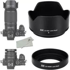 1+1 니콘 Z30 Z50 Z FC 듀얼 렌즈 키트용 나사 고정 베이오넷 후드 그늘막 DX 16-50mm 및 HN-40 HB-90A
