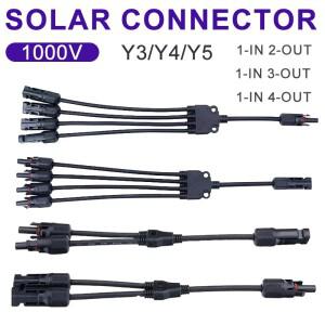 30A 광전지 PV 커넥터 Y 유형 어댑터 1000V 병렬 연결  패널 1 ~ 2/3/4 플러그