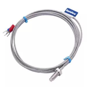 Twideec/1/4인치 나사 프로브 온도 센서 K형 열전대 2미터 케이블 범위 0-600°C LT-104