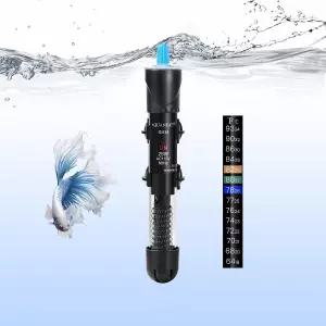 AQUANEAT 아쿠아리움 히터 25W 어항 온도계가 포함된 조절식 잠수형 수온 조절기