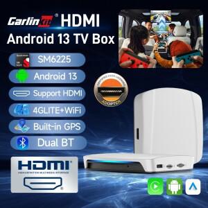 CarlinKit 카플레이 Ai 안드로이드 13 TV 박스 HDMI 출력 무선 자동차 비디오 스트리밍 호환 차량용 SM6225
