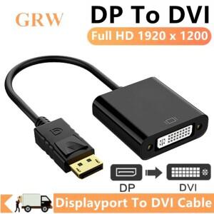 DisplayPort-DVI 케이블 변환기 HD 1080p 남성-여성 디스플레이 포트 DP-PC 노트북 HDTV 모니터 프로젝터