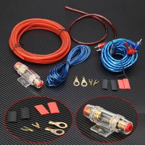 1500W 자동차 파워 앰프 배선 키트 8GA 서브우퍼 케이블 60 퓨즈 홀더 스피커 라인용