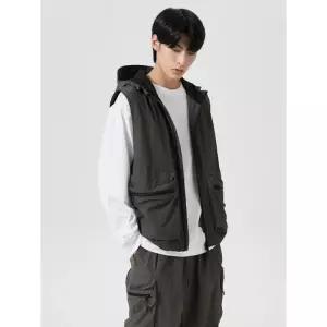 에잇세컨즈 나일론 후드 베스트 카키 264839EY4H 4377277