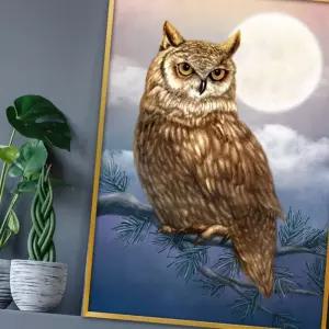 (올핀)부엉이그림 풍수그림 A2 OWL10 재물운을 부르는 액자
