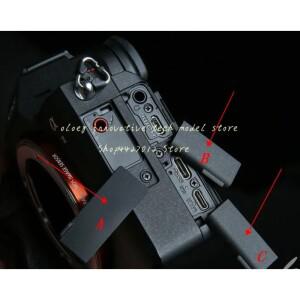 USB 고무 뚜껑 문 HDMI 호환 마이크 캡 인터페이스 커버 소니 ILCE-7M3 ILCE 알파 7M3 A7III 용 A7
