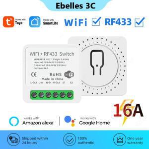 RF433 WiFi 스마트 스위치 2in1 무선  Tuya 16A  릴레이 수기  조명 모듈 Alexa Google과 함께