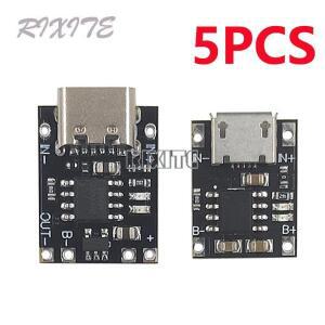 5PCS Type-c/마이크로 USB  리튬 배터리 충전 모듈 보드 1A 3.7V TP4056 18650