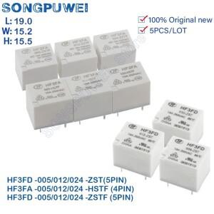 5PCS HF3F 릴레이 5v 12v 24v 4PIN 10A T73 -005V 012V -HSTF HF3FD-012-ZST 주전자 콩 우유 기계