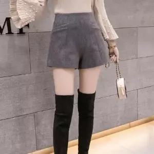 [하프클럽/셀러허브_여성트랜드패션]키밍 하이웨이스트 모직 반바지 겨울